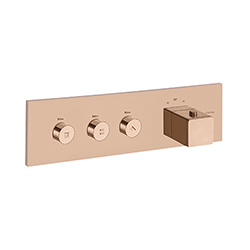 #FACADE THERMO UP HORIZONTALE THERMOSTATIQUE 3 SORTIES OR ROSE***FIN