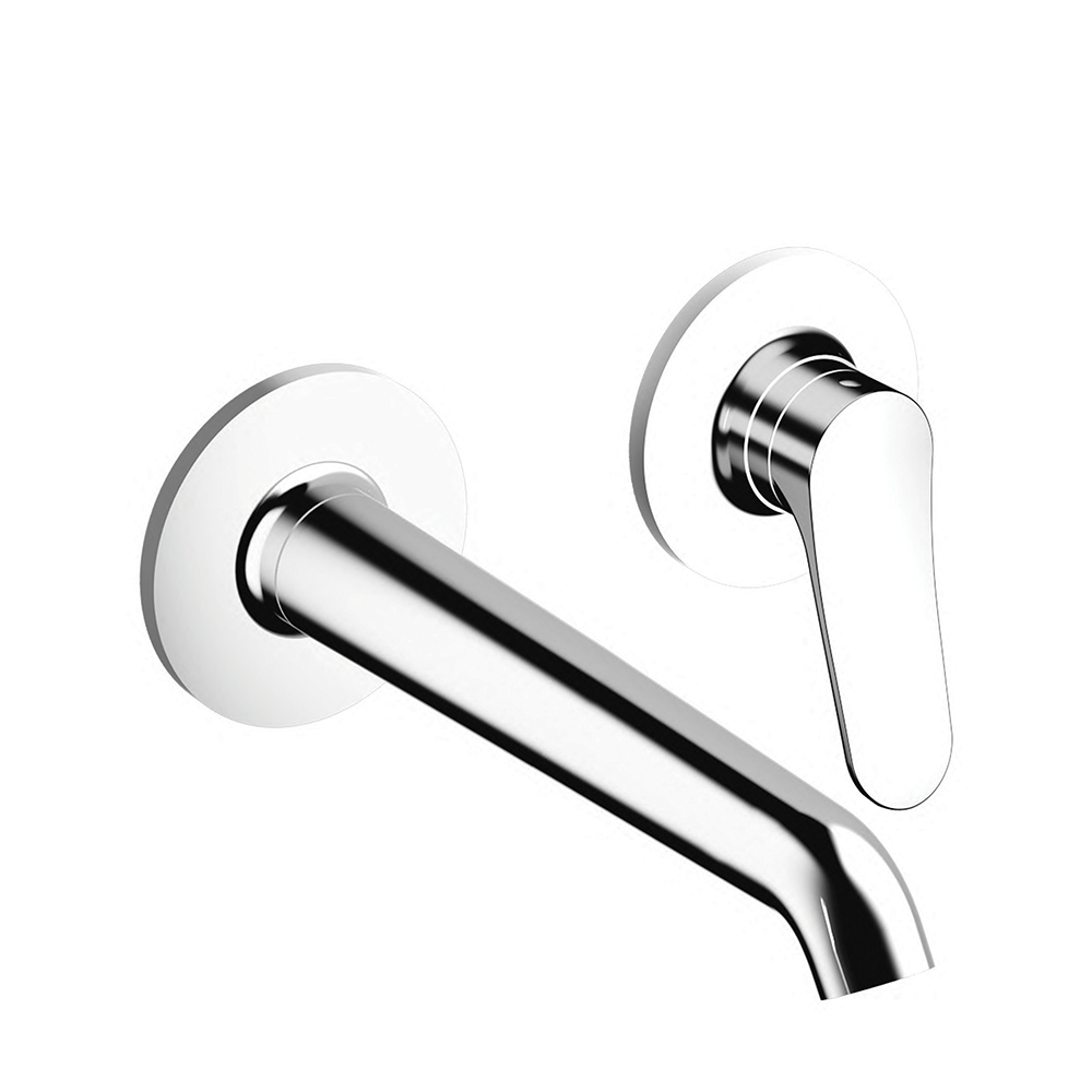 LAVABO MURAL BOTTE 2 TROUS BEC 225 MM CHROME