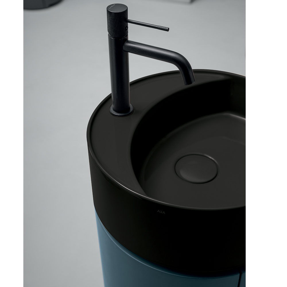 LAVABO MATE DIAM 40 AVEC PLAGE BLACK MAT