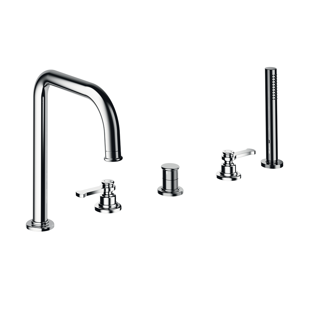 BAIN/DOUCHE  2 TROUS SUR GORGE CHROME