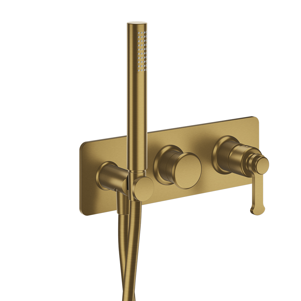 MITIGEUR DE DOUCHE MITIGEUR MURAL OR BROSSE