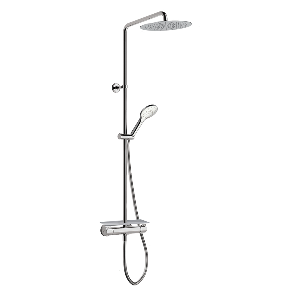 COLONNE DE DOUCHE THERMOSTATIQUE POMME ROND 25 CHROME