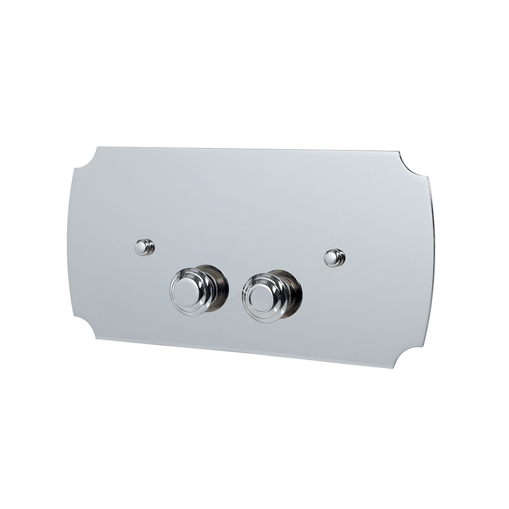 PLAQUE WC RETRO CHROME