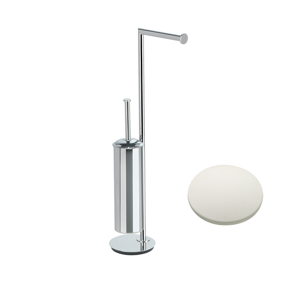 PORTE ROULEAU ET PORTE BALAI A POSER WHITE MAT