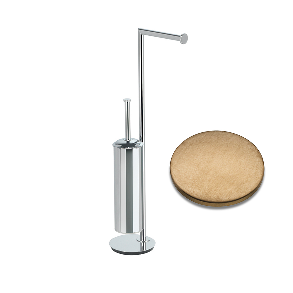 PORTE ROULEAU ET PORTE BALAI A POSER OR ROSE BROSSE