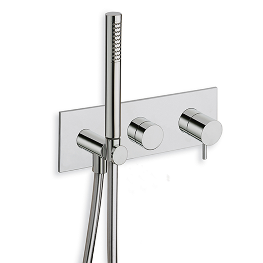 FACADE DOUCHE THERMOSTATIQUE 3 SORTIES CHROME