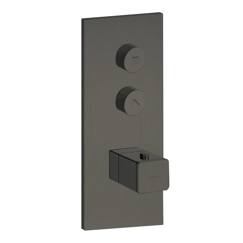 FACADE THERMO TWIST THERMO 2 SORTIES QUADRI CHROME NOIR BROSSE