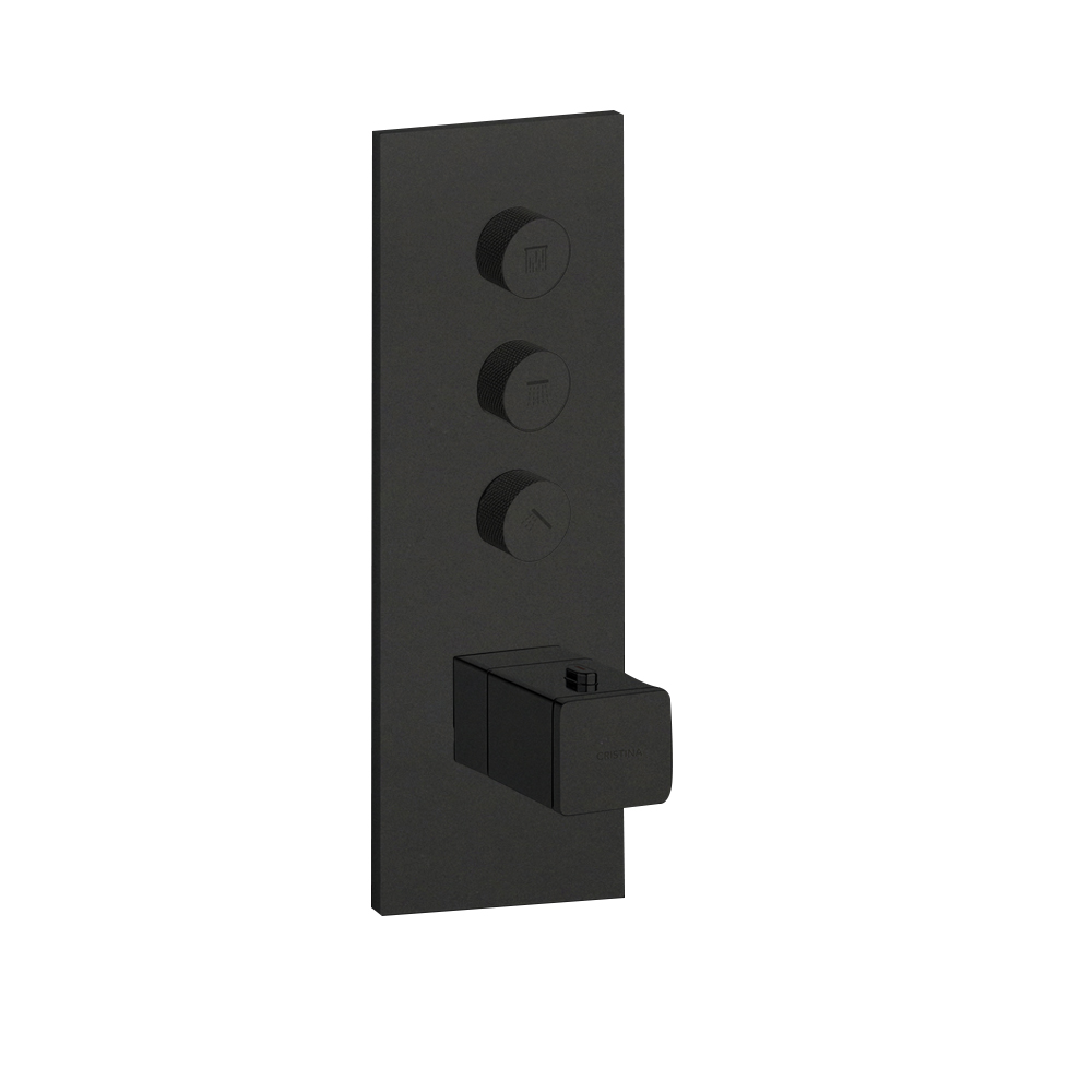 FACADE THERMO TWIST THERMOSTATIQUE 3 SORTIES QUADRI BLACKMAT