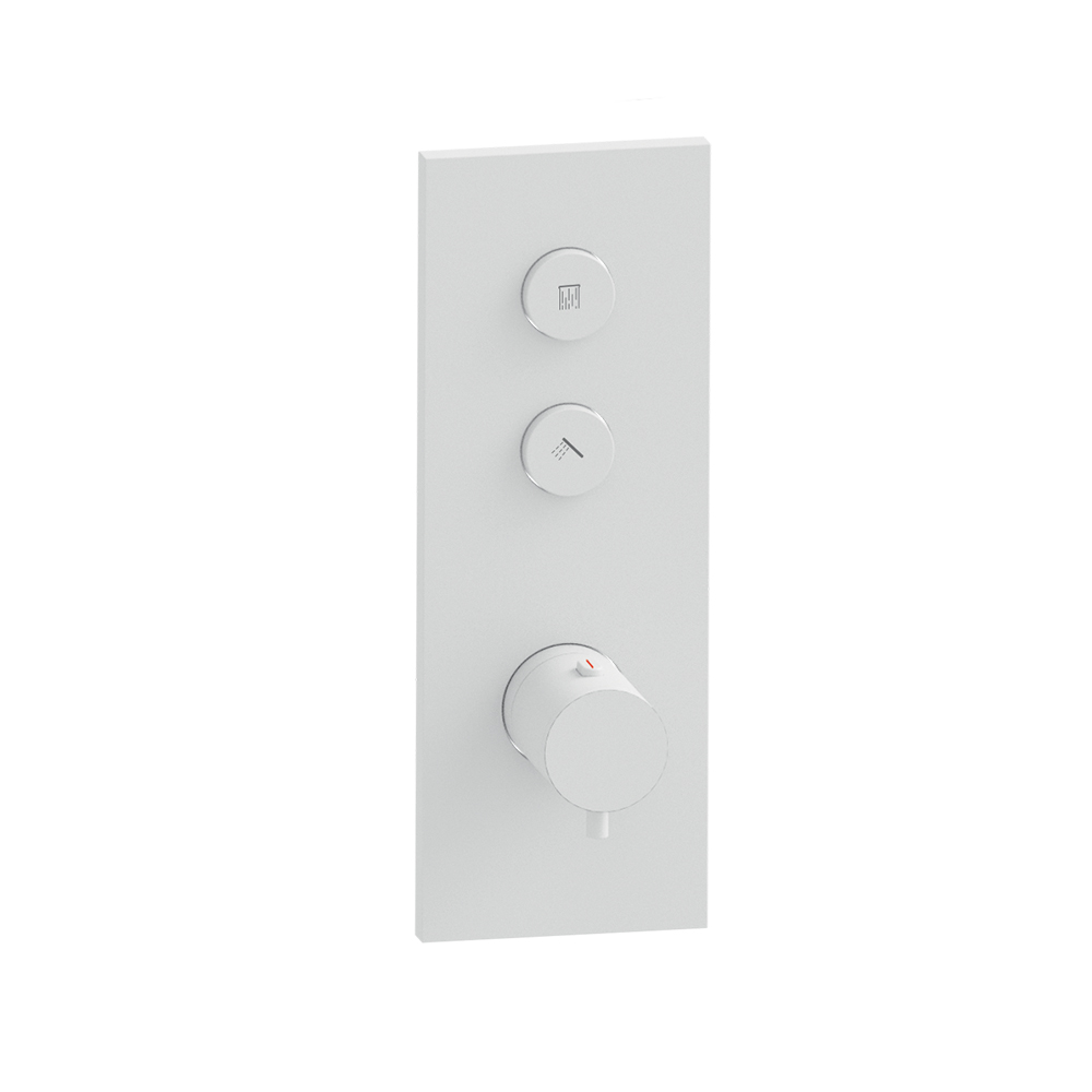 FACADE THERMO TWIST THERMOSTATIQUE 2 SORTIES TRIVERDE WHITEMAT