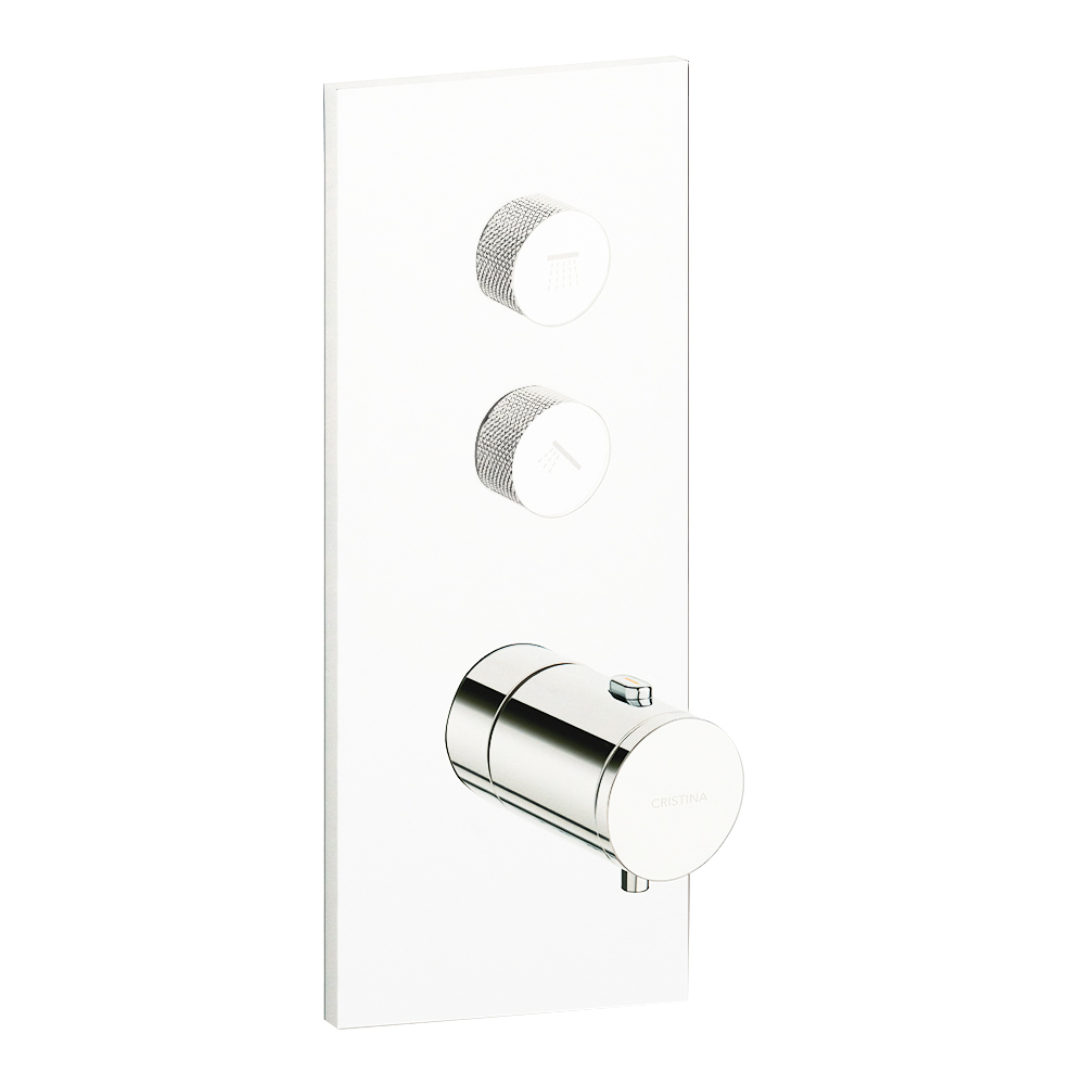 FACADE THERMO TWIST THERMOSTATIQUE 2 SORTIES TRIVERDE WHITEMAT