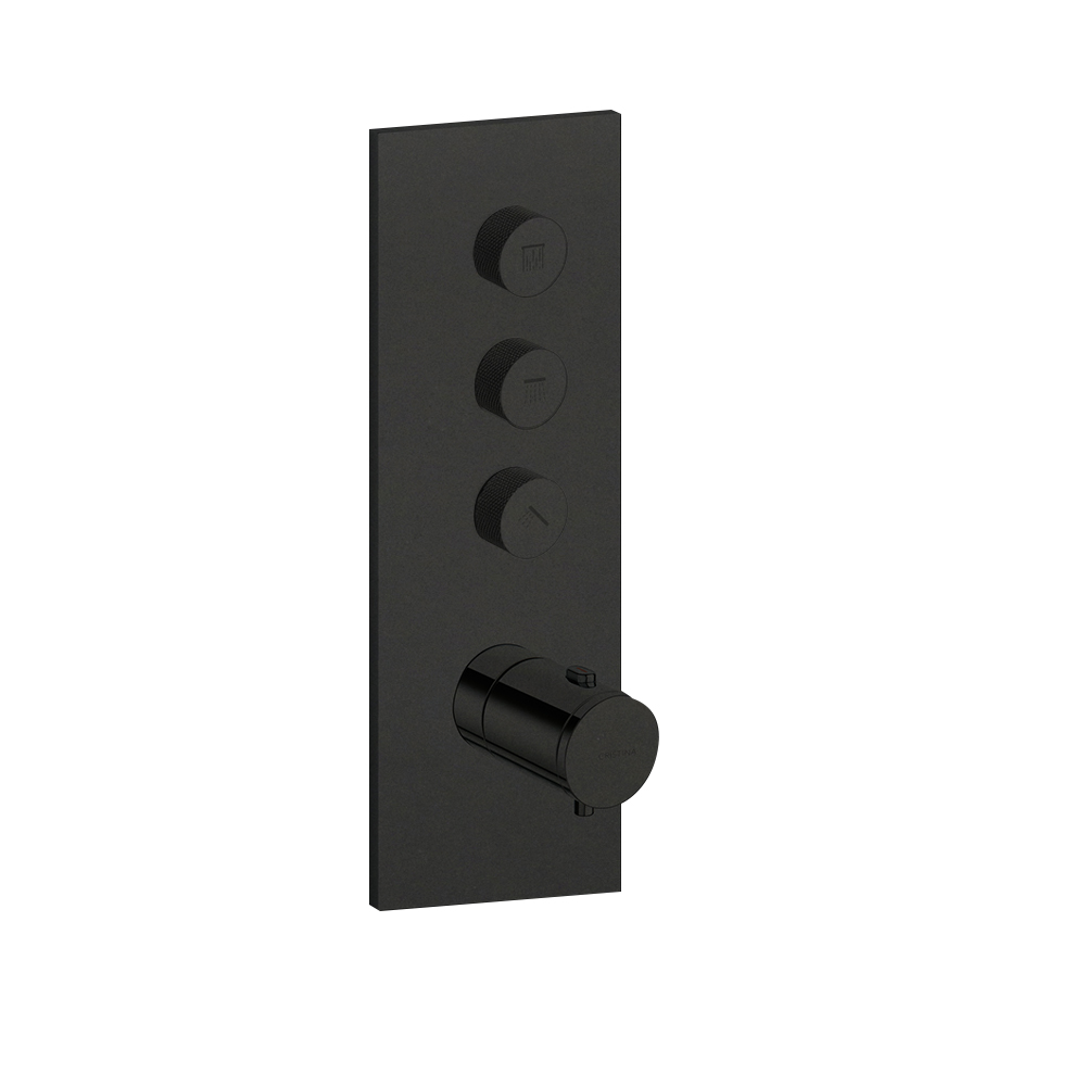 FACADE THERMO TWIST THERMOSTATIQUE 3 SORTIES TRIVERDE BLACKMAT