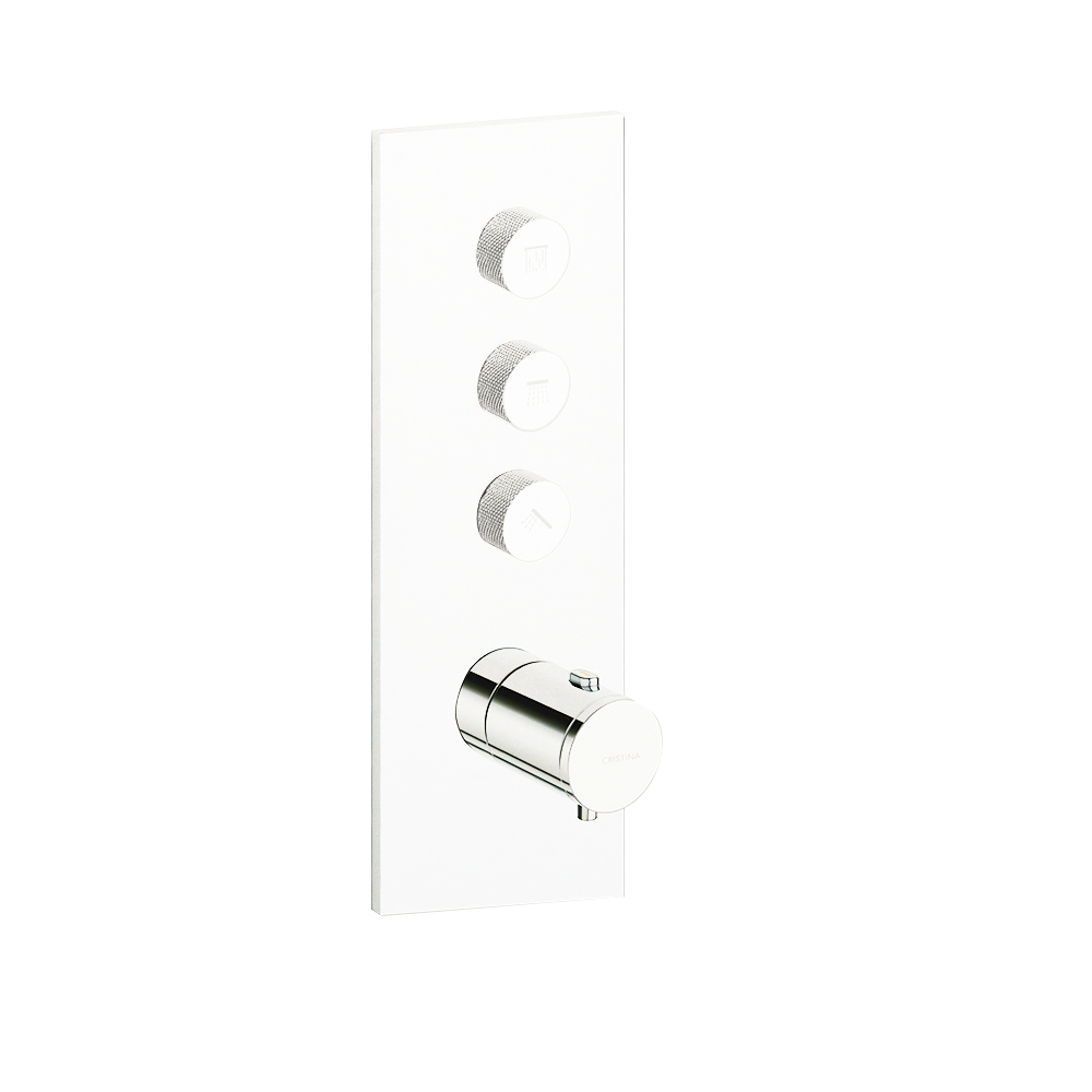 FACADE THERMO TWIST THERMOSTATIQUE 3 SORTIES TRIVERDE WHITEMAT