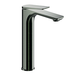 MITIGEUR LAVABO HAUT AVEC VIDAGE UP&DOWN CHROME NOIR BROSSE