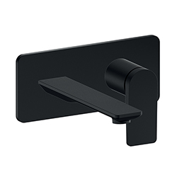 FAÇADE MITIGEUR LAVABO ENCASTRÉ AC PLAQUE BEC 185 MM BLACKMA