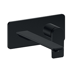 FAÇADE MITIGEUR LAVABO ENCASTRÉ AC PLAQUE BEC 225 MM BLACKMA