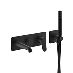 FACADE ENCASTRÉE BAIN DOUCHE 2 SORTIES BLACKMAT