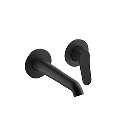 LAVABO MURAL BOTTE 2 TROUS BEC 18 CM BLACKMAT