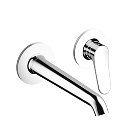 LAVABO MURAL BOTTE 2 TROUS BEC 225 MM CHROME