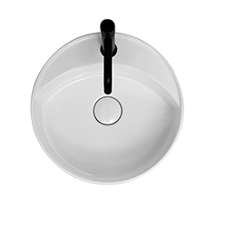 LAVABO MATE DIAM 40 AVEC PLAGE BLANC