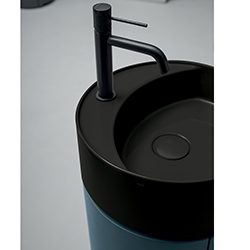 LAVABO MATE DIAM 40 AVEC PLAGE BLACK MAT