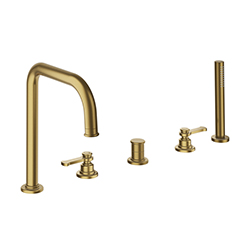 BAIN/DOUCHE  2 TROUS SUR GORGE OR BROSSE