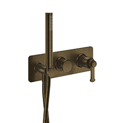 FACADE DOUCHE/BAIN DOUCHE 2 SORTIES VIEUX BRONZE MAT