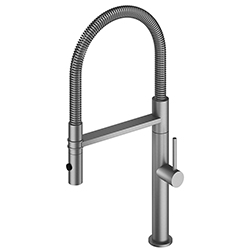 MITIGEUR CUISINE BEC RESSORT AVEC DOUCHETTE HAUTEUR 506 INOX