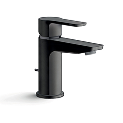 LAVABO PRIME MITIGEUR BLACKMAT + VIDAGE METAL NF