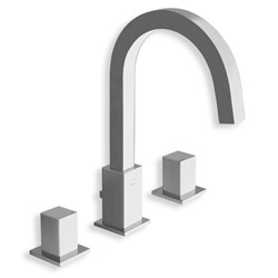 LAVABO QUADRI 3 TROUS CHROME *** FIN