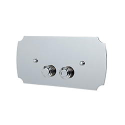 PLAQUE WC RETRO CHROME