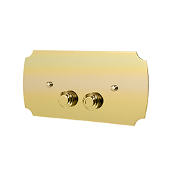 PLAQUE WC RETRO OR BROSSE