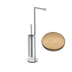 PORTE ROULEAU ET PORTE BALAI A POSER OR ROSE BROSSE