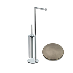 PORTE ROULEAU ET PORTE BALAI A POSER METAL BROSSE