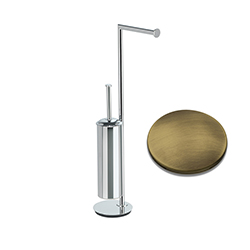 PORTE ROULEAU ET PORTE BALAI A POSER VIEUX BRONZE MAT