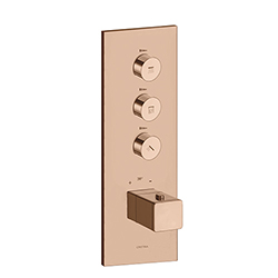 #FACADE THERMO UP VERTICALE THERMOSTATIQUE 3 SORTIES QUADRI OR ROSE