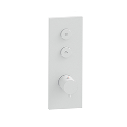 FACADE THERMO TWIST THERMOSTATIQUE 2 SORTIES TRIVERDE WHITEMAT